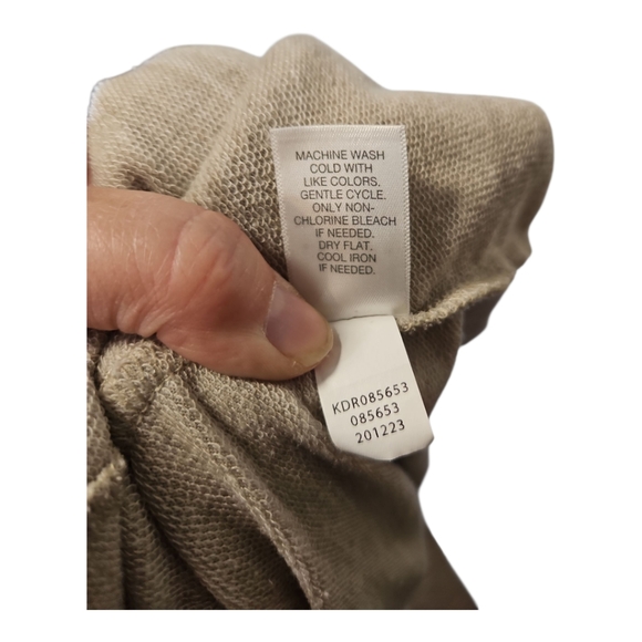 Pure Jill J. Jill Luxe Tencel Beige Sleeveless French Terry Maxi Dress Tall XL - Picture 12 of 14